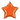 20-inch Orange Plain Foil Star
