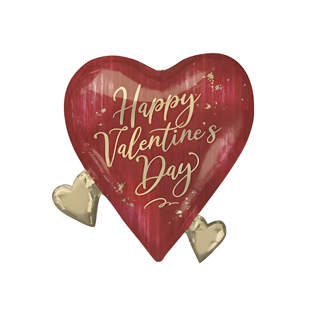 22-inches Wide Rouge Heart Mylar Balloon