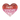 24-inches Wide Satin Stripes Heart Mylar Balloon